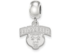 LogoArt Sterling Silver Baylor University Bead Charm Charm Small Dangle Bead Charm