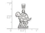 LogoArt Sterling Silver Delta Zeta Small Pendant Necklace