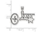 LogoArt Sterling Silver Kappa Kappa Gamma Small Pendant Necklace