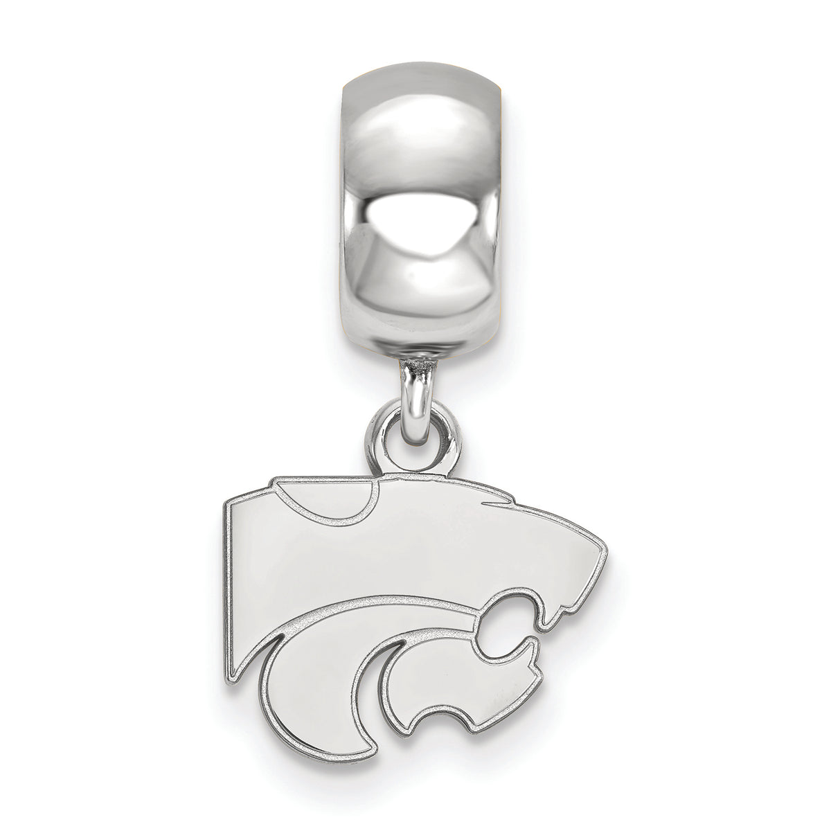 LogoArt Sterling Silver Kansas State University Bead Charm Charm Xs Dangle Bead Charm