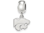 LogoArt Sterling Silver Kansas State University Bead Charm Charm Xs Dangle Bead Charm