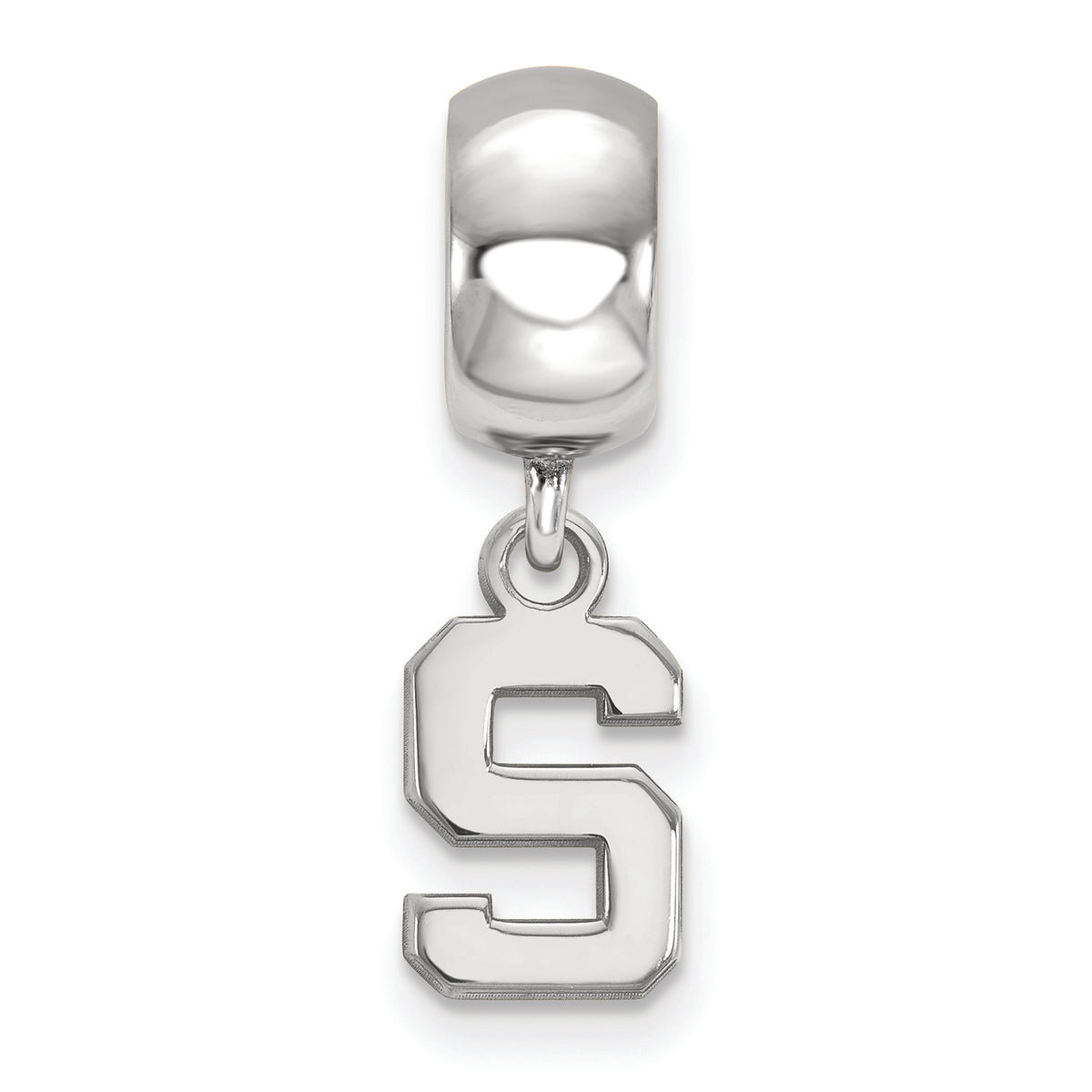 LogoArt Sterling Silver Michigan State University Bead Charm Charm Xs Dangle Bead Charm