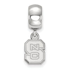 LogoArt Sterling Silver North Carolina State University Bead Charm Charm Xs Dangle Bead Charm