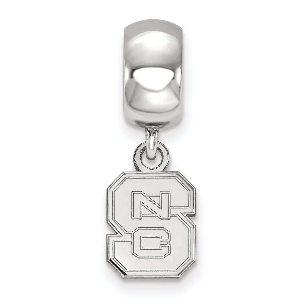 LogoArt Sterling Silver North Carolina State University Bead Charm Charm Xs Dangle Bead Charm