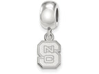 LogoArt Sterling Silver North Carolina State University Bead Charm Charm Xs Dangle Bead Charm