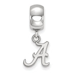 LogoArt Sterling Silver University Of Alabama Bead Charm Charm Xs Dangle Bead Charm