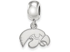 LogoArt Sterling Silver University Of Iowa Bead Charm Charm Xs Dangle Bead Charm