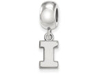 LogoArt Sterling Silver University Of Illinois Bead Charm Charm Xs Dangle Bead Charm