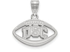 Logoart 925 Sterling Silver University Of Southern California Pendant In Football