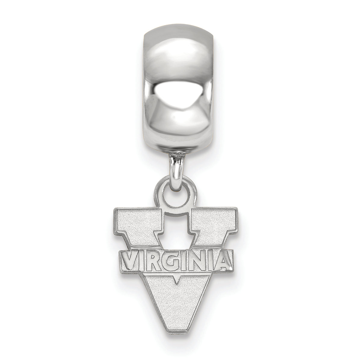 LogoArt Sterling Silver University Of Virginia Bead Charm Charm Xs Dangle Bead Charm