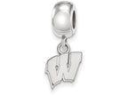 LogoArt Sterling Silver University Of Wisconsin Bead Charm Charm Xs Dangle Bead Charm