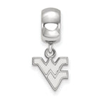LogoArt Sterling Silver West Virginia University Bead Charm Charm Xs Dangle Bead Charm
