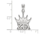 LogoArt Sterling Silver Zeta Tau Alpha Small Pendant Necklace