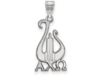 LogoArt Sterling Silver Alpha Chi Omega Medium Pendant Necklace