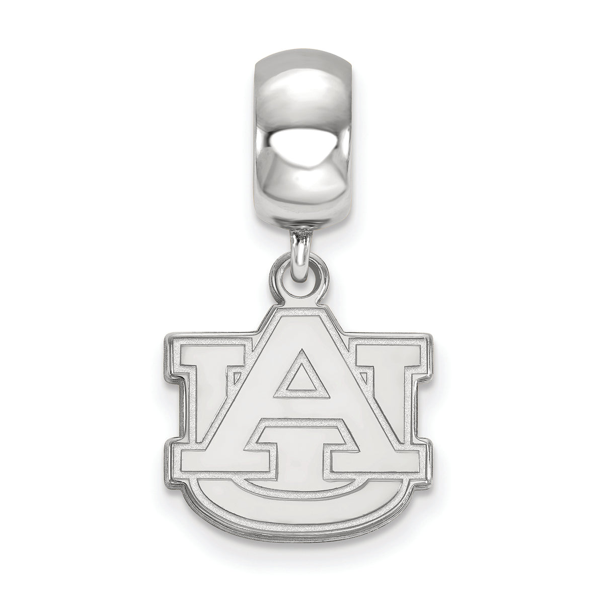 LogoArt Sterling Silver Auburn University Bead Charm Charm Small Dangle Bead Charm