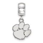 LogoArt Sterling Silver Clemson University Bead Charm Charm Small Dangle Bead Charm