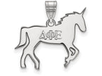 LogoArt Sterling Silver Delta Phi Epsilon Medium Pendant Necklace