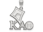 LogoArt Sterling Silver Kappa Alpha Theta Medium Pendant Necklace
