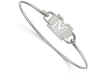 Logoart 925 Sterling Silver Miami University Small Center Wire Bangle