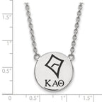 LogoArt Sterling Silver Pittsburgh Penguins Large Disc Pendant Necklace