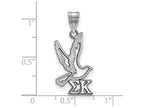 LogoArt Sterling Silver Sigma Kappa Medium Pendant Necklace