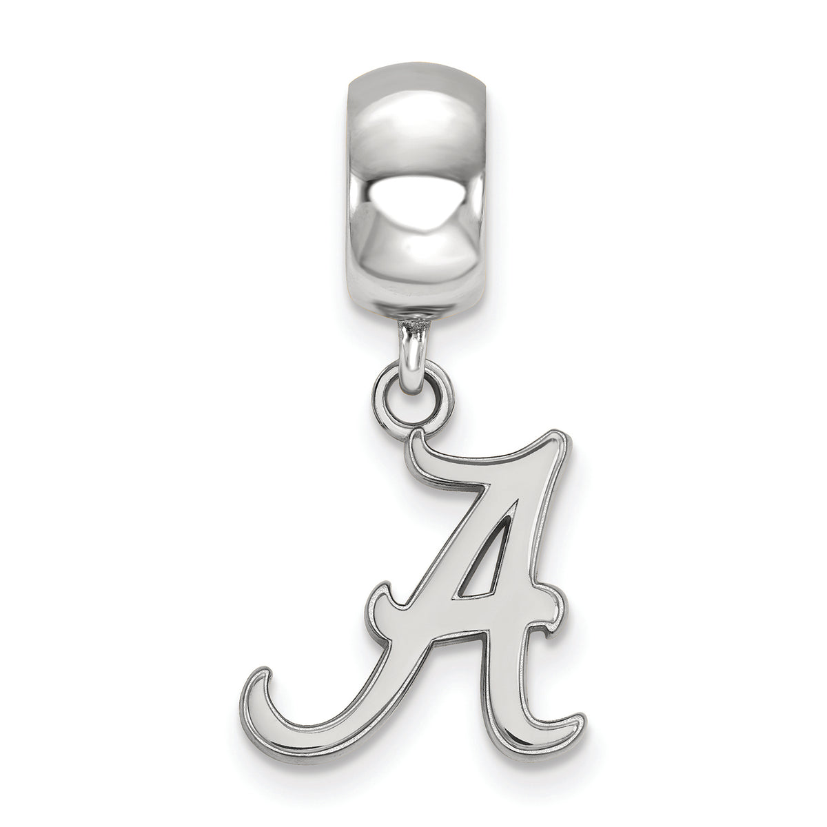 LogoArt Sterling Silver University Of Alabama Bead Charm Charm Small Dangle Bead Charm