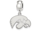 LogoArt Sterling Silver University Of Iowa Bead Charm Charm Small Dangle Bead Charm