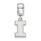 LogoArt Sterling Silver University Of Illinois Bead Charm Charm Small Dangle Bead Charm