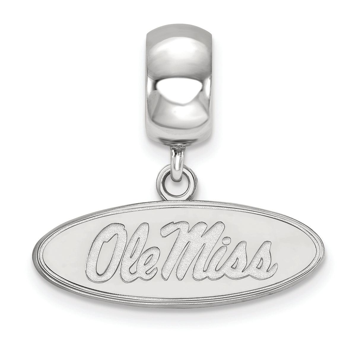 LogoArt Sterling Silver University Of Mississippi Bead Charm Charm Small Dangle Bead Charm