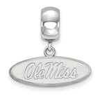 LogoArt Sterling Silver University Of Mississippi Bead Charm Charm Small Dangle Bead Charm