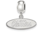 LogoArt Sterling Silver University Of Mississippi Bead Charm Charm Small Dangle Bead Charm