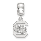 LogoArt Sterling Silver University Of South Carolina Bead Charm Charm Small Dangle Bead Charm