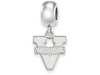 LogoArt Sterling Silver University Of Virginia Bead Charm Charm Small Dangle Bead Charm
