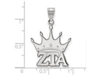 LogoArt Sterling Silver Zeta Tau Alpha Medium Pendant Necklace