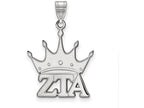 LogoArt Sterling Silver Zeta Tau Alpha Medium Pendant Necklace