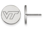 LogoArt Sterling Silver Virginia Tech Small Disc Earrings