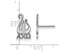 LogoArt Sterling Silver Alpha Chi Omega Extra Small Post Earrings