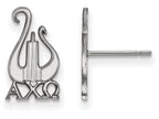 LogoArt Sterling Silver Alpha Chi Omega Extra Small Post Earrings