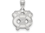 LogoArt Sterling Silver Chicago Blackhawks Small Pendant Necklace