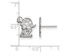 LogoArt Sterling Silver Delta Zeta Extra Small Post Earrings