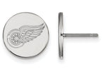 LogoArt Sterling Silver Detroit Red Wings Small Disc Earrings