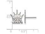 LogoArt Sterling Silver Zeta Tau Alpha Extra Small Post Earrings