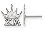 LogoArt Sterling Silver Zeta Tau Alpha Extra Small Post Earrings