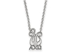 LogoArt Sterling Silver Alpha Chi Omega Extra Small Pendant Necklace With 18 Inch