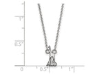 LogoArt Sterling Silver Alpha Epsilon Phi Extra Small Pendant Necklace With 18 Inch
