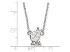 LogoArt Sterling Silver Alpha Sigma Alpha Extra Small Pendant Necklace With 18 Inch
