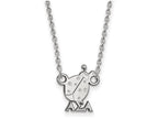 LogoArt Sterling Silver Alpha Sigma Alpha Extra Small Pendant Necklace With 18 Inch