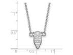 LogoArt Sterling Silver Chi Omega Extra Small Pendant Necklace With 18 Inch