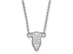 LogoArt Sterling Silver Chi Omega Extra Small Pendant Necklace With 18 Inch