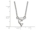 LogoArt Sterling Silver Delta Delta Delta Extra Small Pendant Necklace With 18 Inch
